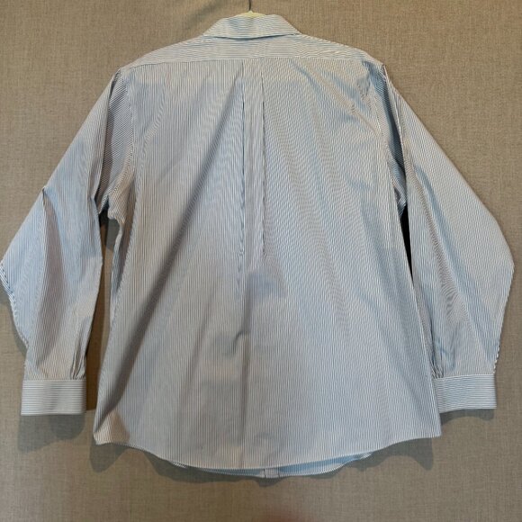 Brooks Brothers Regent 1818 Non-Iron Dress Shirt 17.5–6/7 Blue Stripe Cotton - Picture 9 of 10